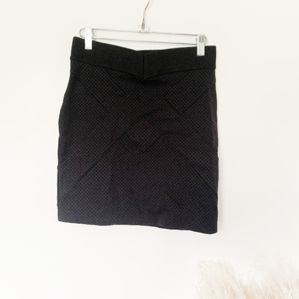 Bodkin Black Grid Bodycon Mini Skirt sz 4
